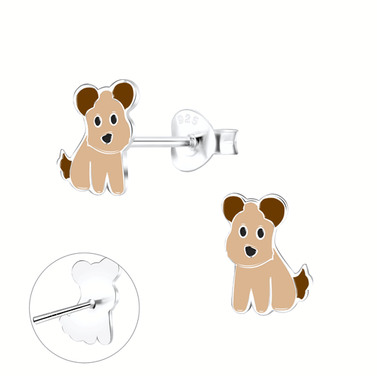 Children's earrings, 925 silver, duck