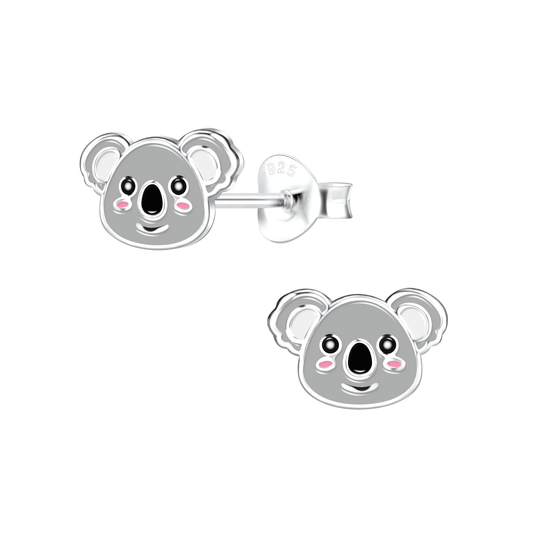 Children's earrings, 925 silver, duck