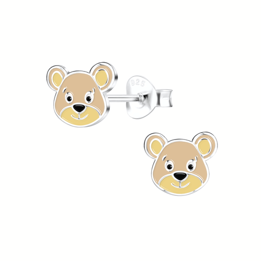 Children's earrings, 925 silver, duck