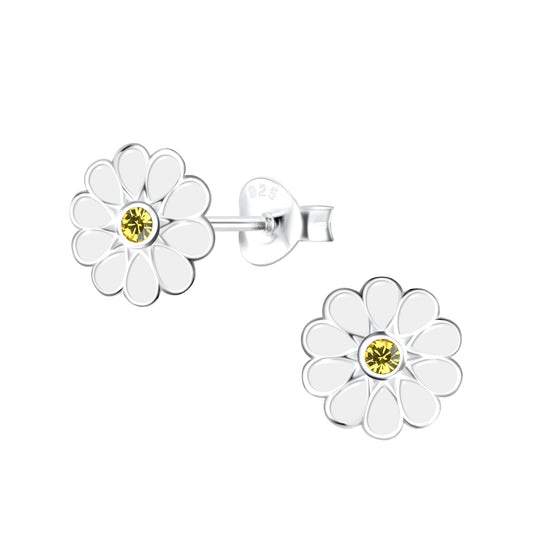 Children's earrings, 925 silver, duck