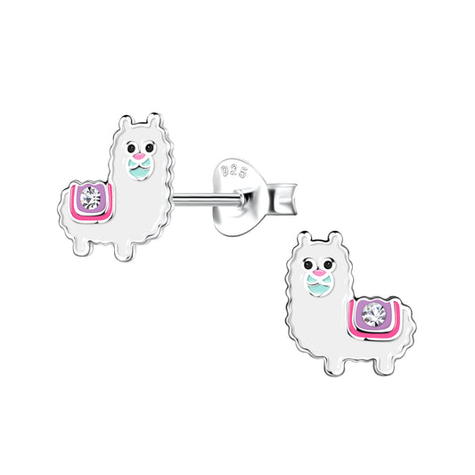 Children's earrings, 925 silver, duck