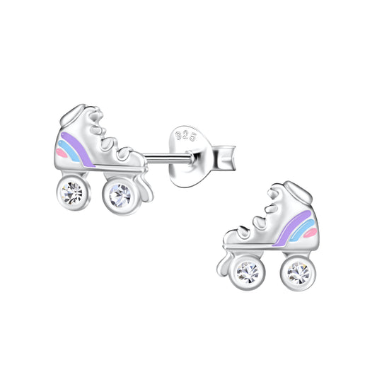 Children's earrings, 925 silver, duck