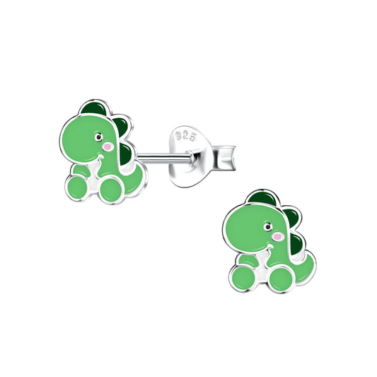 Children's earrings, 925 silver, duck