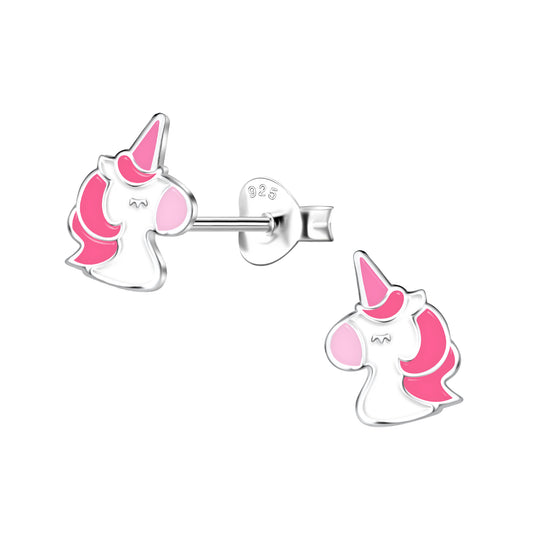 Children's earrings, 925 silver, duck