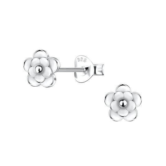 Children's earrings, 925 silver, duck