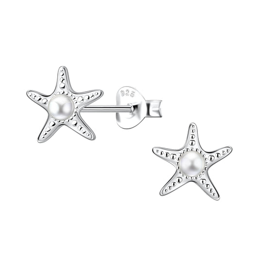 Children's earrings, 925 silver, duck