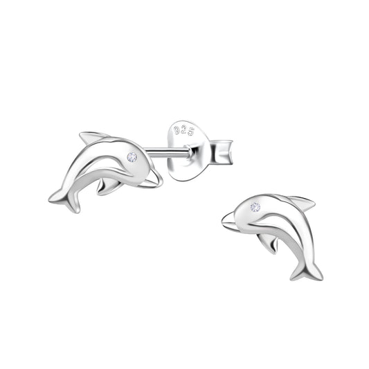 Children's earrings, 925 silver, duck