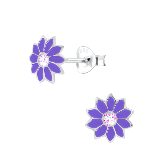 Children's earrings, 925 silver, duck