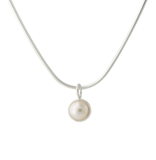 Silberanhänger mit 6 mm SWZ-Perle
