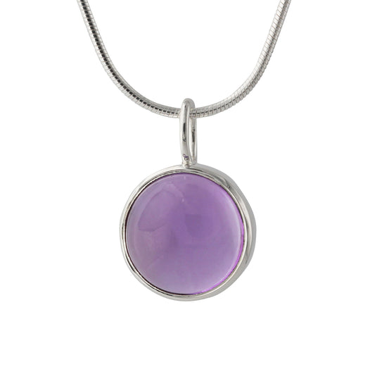 Silberanhänger mit 12mm Amethyst