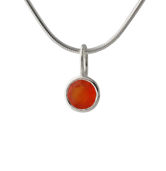 Silberanhänger mit 6mm Carneol