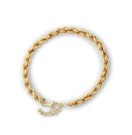 Silberarmband 18ct vergoldet 4,5mm