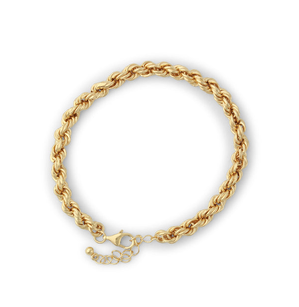 Silberarmband 18ct vergoldet 4,5mm