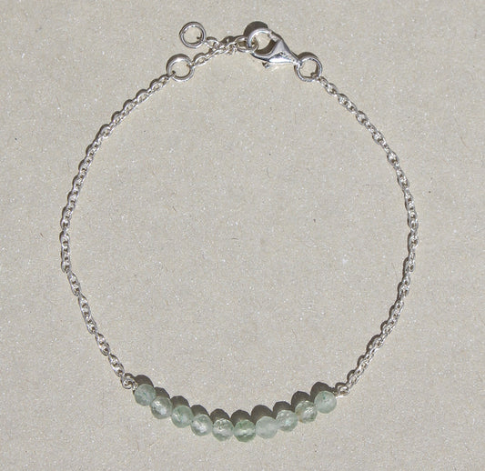 Silberarmband vergoldet mit Aventurin  16+2cm (Bild Silber)