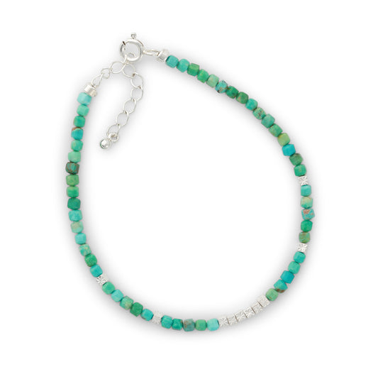 Silver bracelet gold-plated with labradorite | 16+3cm 