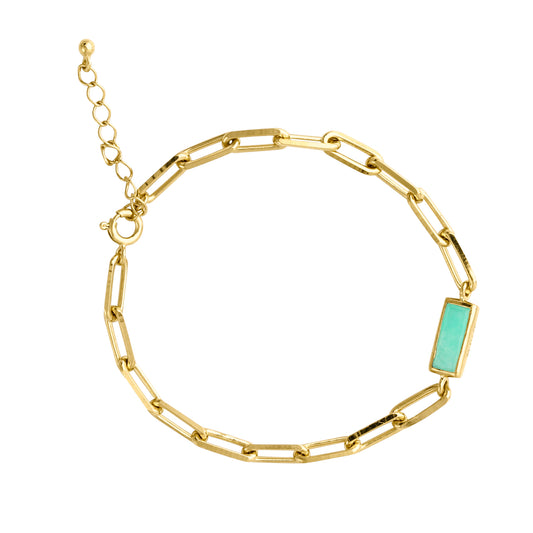 Silver bracelet gold-plated with labradorite | 16+3cm 