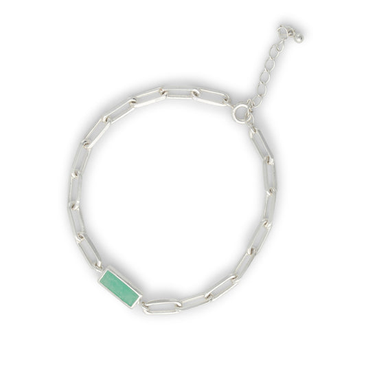 Silver bracelet gold-plated with labradorite | 16+3cm 