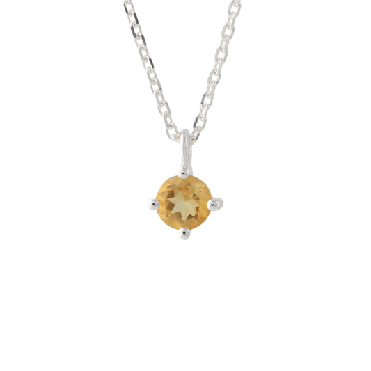 Silbercollier mit Citrin