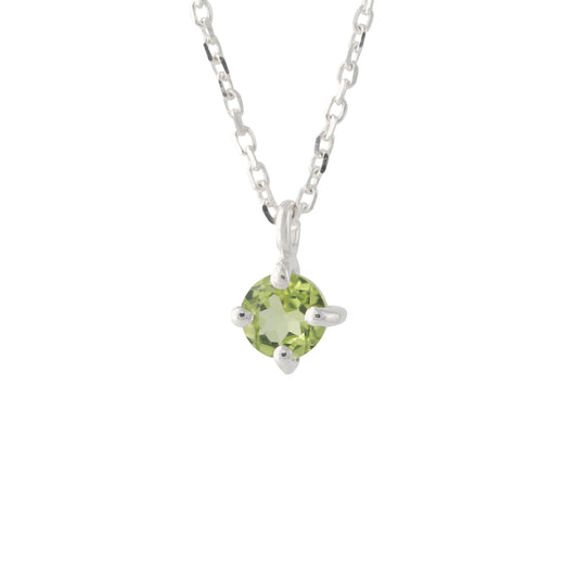 Silbercollier mit Peridot