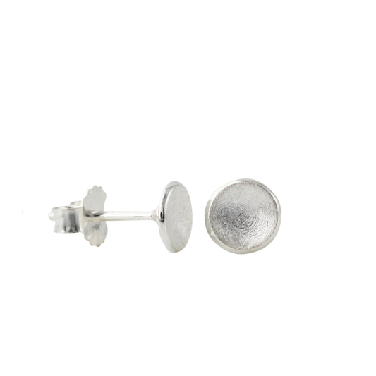 Silberohrstecker Schale, 6mm