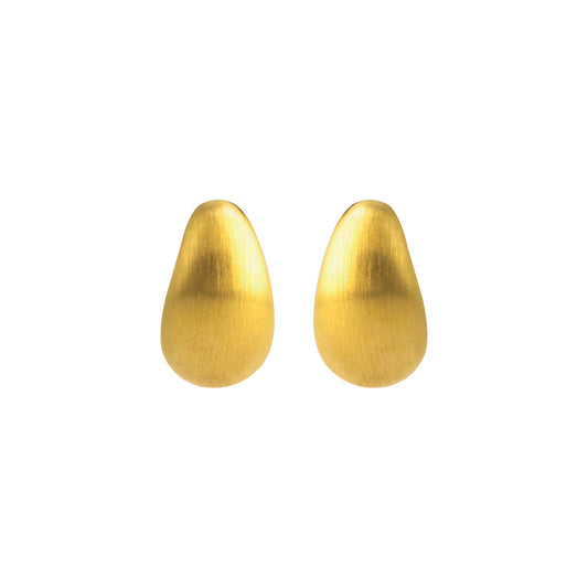 Silberohrstecker "Drop", 18ct goldplattiert