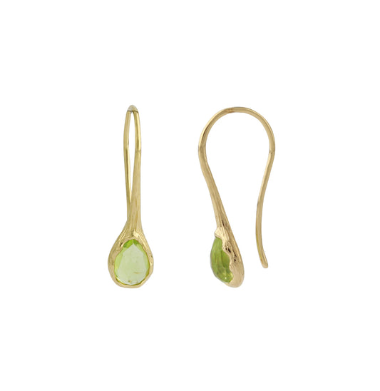 Silver earrings gold-plated with London Blue Topaz | Fine flat