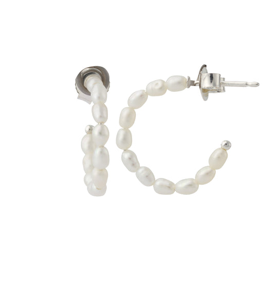 Silver earrings gold-plated with London Blue Topaz | Fine flat