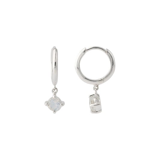 Silbercreolen mit Mondstein