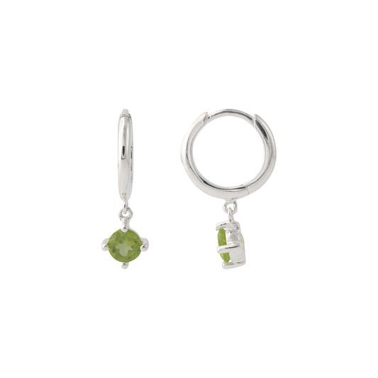 Silbercreolen mit Peridot