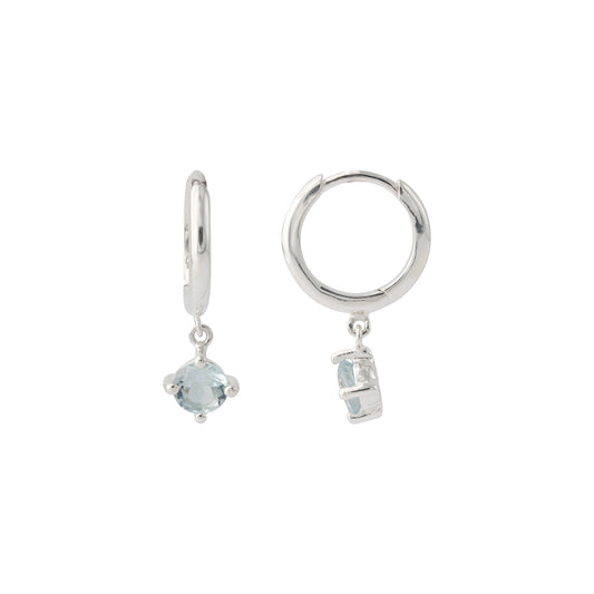 Silbercreolen mit Topas