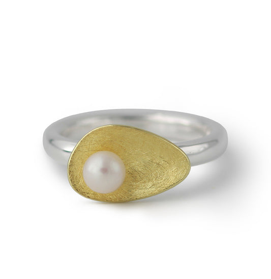 Ring vergoldet mit SWZ Perle | Lunaris