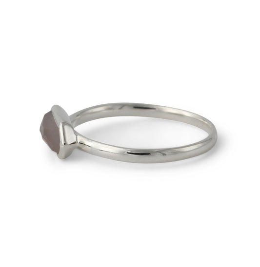 Silberring mit 4x10mm Achat grau