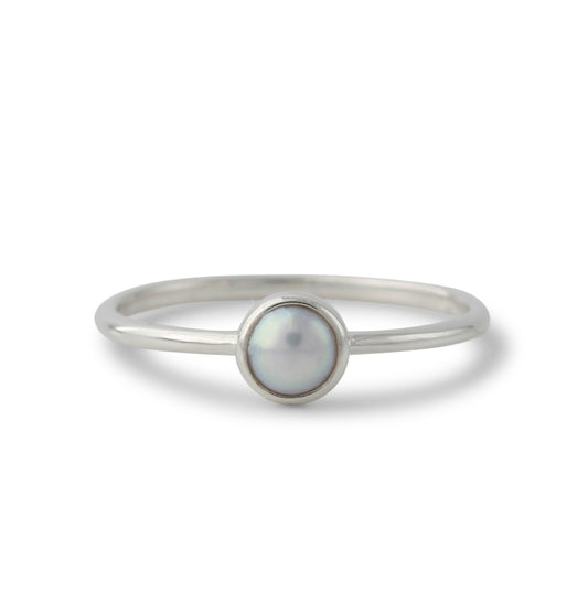 Silberring mit 4mm SWZ-Perle