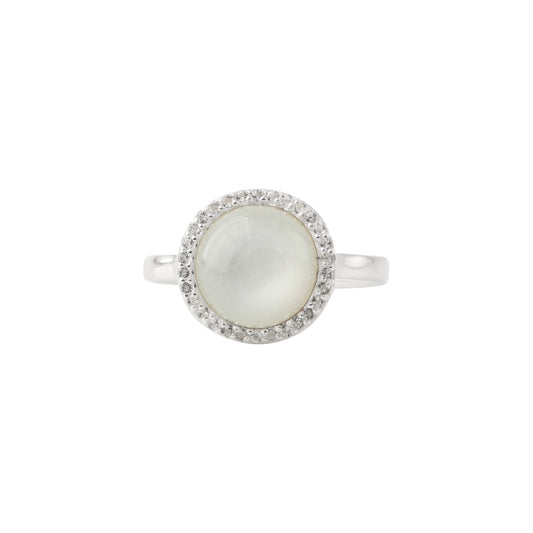 Silver ring partially gold-plated with topaz London | Fine flat