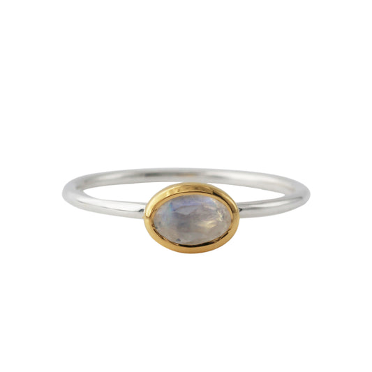 Silver ring with chalcedony | Fine drops