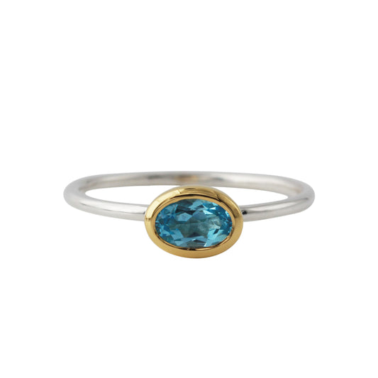 Silver ring with chalcedony | Fine drops