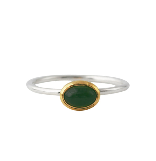 Silver ring with chalcedony | Fine drops