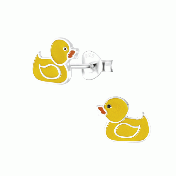 Kinderohrstecker, 925 Silber, Ente