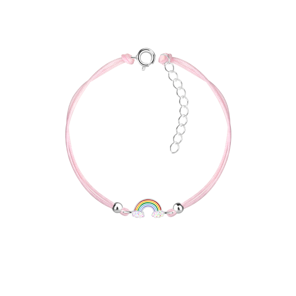 Kinderarmband, 925 Silber, Regenbogen