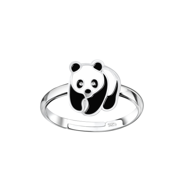 Kinderring, 925 Silber, Panda